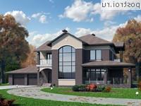 N-310-1P проект двухэтажного дома из пенобетона с гаражом размером 23 на 14 