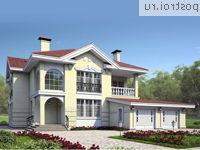 N-340-1K проект двухэтажного дома из кирпича с гаражом размером 22 на 17 