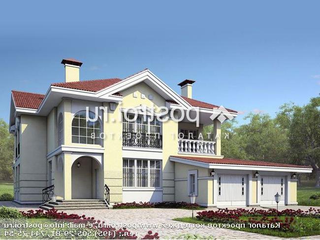 N-340-1K проект двухэтажного дома из кирпича с гаражом размером 22 на 17 