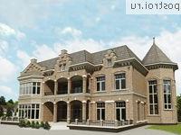 O-1000-1K проект двухэтажного дома из кирпича с гаражом размером 30 на 34 