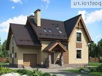 O-172-1K проект двухэтажного дома из кирпича с гаражом размером 11 на 14 