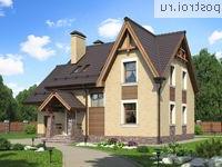 O-172-1K проект двухэтажного дома из кирпича с гаражом размером 11 на 14 