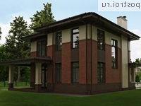 O-178-1K проект двухэтажного дома из кирпича размером 10 на 11 