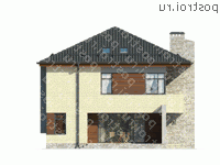 O-203-1K проект двухэтажного дома из кирпича размером 11 на 11 - вид справа O-203-1K проект двухэтажного дома из кирпича размером 11 на 11 - вид справа