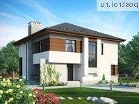 O-221-1K проект двухэтажного коттеджа из кирпича размером 14 на 14 