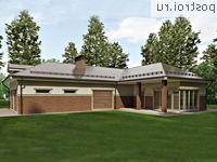 O-229-1K проект одноэтажной бани из кирпича с мансардой и гаражом размером 20 на 15 