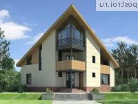 O-231-1K проект двухэтажного коттеджа из кирпича с мансардой размером 12 на 12 