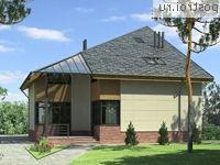 O-231-1K проект двухэтажного коттеджа из кирпича с мансардой размером 12 на 12 