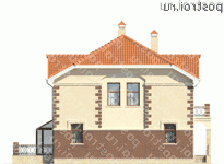 O-249-1K проект двухэтажного дома из кирпича размером 12 на 13  - вид справа