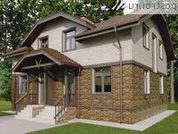 O-250-1K проект одноэтажного дома из кирпича с мансардой размером 13 на 10