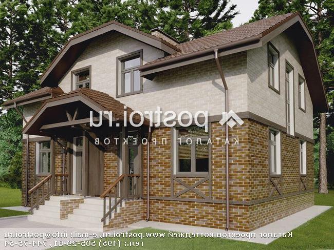 O-250-1K проект одноэтажного дома из кирпича с мансардой размером 13 на 10