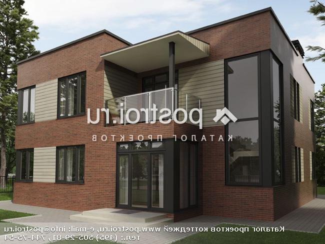 O-252-1K проект двухэтажного коттеджа из кирпича размером 12 на 13 