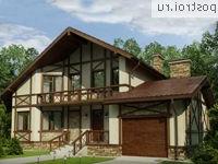 O-265-1K проект одноэтажного дома из кирпича с мансардой и гаражом размером 18 на 15 