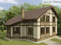 O-265-1K проект одноэтажного дома из кирпича с мансардой и гаражом размером 18 на 15 