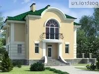 O-329-1K проект трехэтажного дома из кирпича с цоколем и мансардой размером 15 на 17 