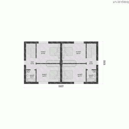 O-416-1K проект двухэтажного дома из кирпича с мансардой и гаражом размером 23 на 10 - мансарда