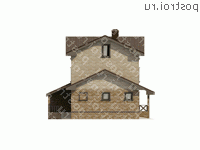 O-416-1K проект двухэтажного дома из кирпича с мансардой и гаражом размером 23 на 10 - вид справа