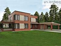 O-493-1K проект двухэтажного дома из кирпича с гаражом размером 21 на 20 