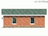 P-037-1P проект одноэтажного гаража из пеноблока размером 8 на 7  - вид слева