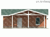 P-037-1P проект одноэтажного гаража из пеноблока размером 8 на 7  - вид справа