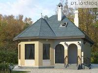 P-100-1P проект двухэтажного коттеджа из пенобетона размером 14 на 11 
