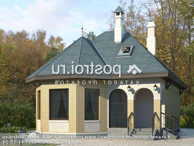 P-100-1P проект двухэтажного коттеджа из пенобетона размером 14 на 11 