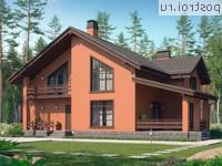 P-174-1P проект двухэтажного дома из пеноблоков размером 12 на 10 