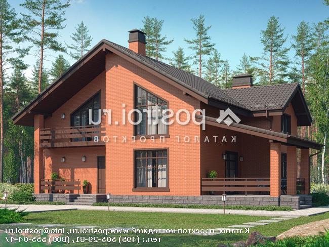 P-174-1P проект двухэтажного дома из пеноблоков размером 12 на 10 