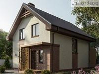 Q-124-1P проект двухэтажного коттеджа из газобетона размером 8 на 10