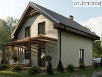 Q-124-1P проект двухэтажного коттеджа из газобетона размером 8 на 10