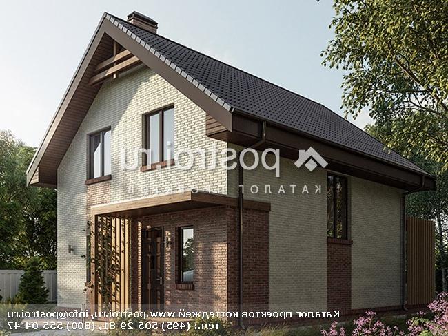 Q-124-1P проект двухэтажного коттеджа из газобетона размером 8 на 10