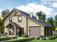Q-164-1P проект двухэтажного дома из пеноблоков с гаражом размером 13 на 9