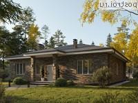 Q-166-2P проект одноэтажного дома из пеноблоков размером 15 на 16