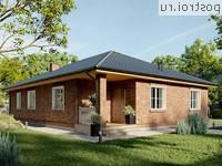 Q-174-1P проект одноэтажного дома из пеноблоков размером 18 на 14