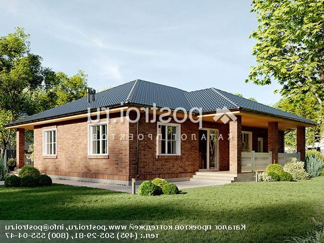 Q-174-1P проект одноэтажного дома из пеноблоков размером 18 на 14