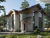 Q-190-1P проект двухэтажного дома из пеноблоков размером 10 на 19