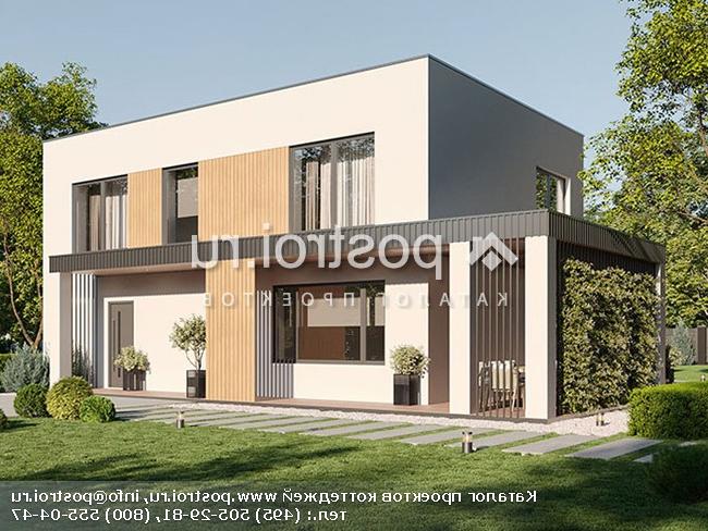 Q-195-2P проект двухэтажного коттеджа из пенобетона размером 15 на 10