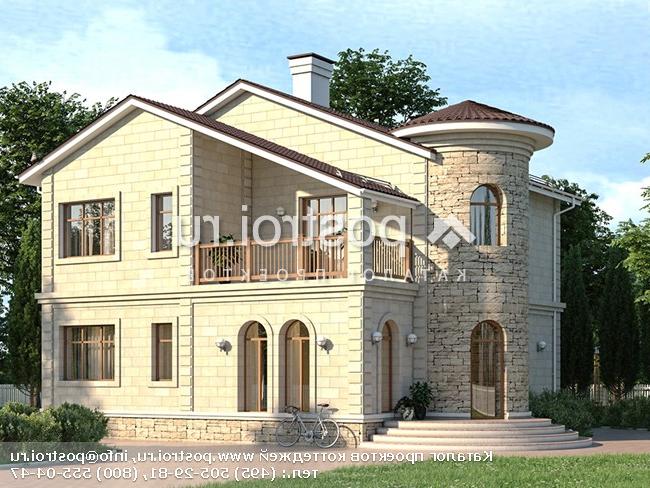 Q-199-1P проект двухэтажного коттеджа из пенобетона размером 13 на 12