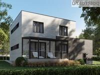 Q-206-1P проект двухэтажного дома из пенобетона с гаражом размером 15 на 15