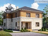 Q-218-1P проект двухэтажного дома из пенобетона размером 12 на 16