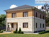 Q-218-1P проект двухэтажного дома из пенобетона размером 12 на 16