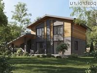 Q-220-2P проект двухэтажного дома из пенобетона с гаражом размером 14 на 14