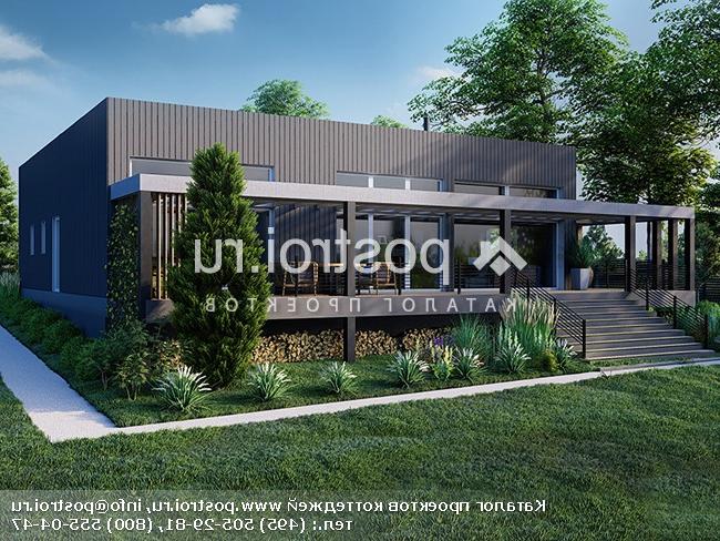 Q-227-1P проект одноэтажного коттеджа из газобетона размером 16 на 21 