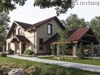 Q-232-1P проект одноэтажного дома из газобетона с мансардой и гаражом размером 24 на 11