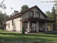 Q-232-1P проект одноэтажного дома из газобетона с мансардой и гаражом размером 24 на 11