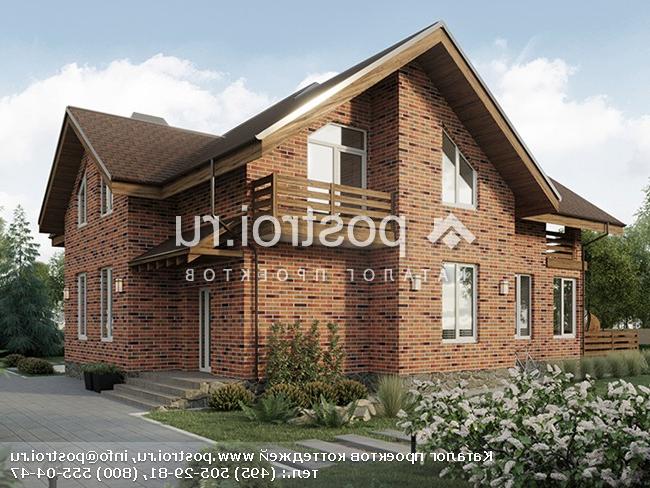 Q-233-1P проект двухэтажного дома из газобетона размером 13 на 13