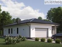 Q-263-1P проект одноэтажного дома из пеноблоков с гаражом размером 19 на 22