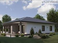 Q-263-1P проект одноэтажного дома из пеноблоков с гаражом размером 19 на 22