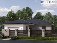 Q-263-1P проект одноэтажного дома из пеноблоков с гаражом размером 19 на 22