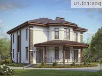 R-167-1P проект двухэтажного дома из пеноблоков размером 11 на 12 